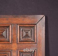 Antique French Panel in Solid Walnut Wood Highly Carved