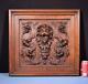 Antique French Panel In Solid Walnut Wood With Lion Face Highly Carved