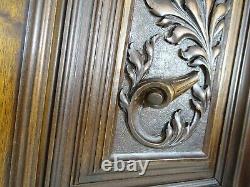 Antique French Renaissance Carved Wood Doors Wall Panels Solid Walnut