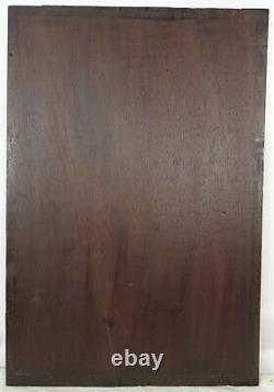 Antique French Solid Walnut Carved Wood Door/Panel Middle Ages Soldier