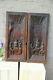 Antique French Pair Breton Wood Carved Cabinet Panels