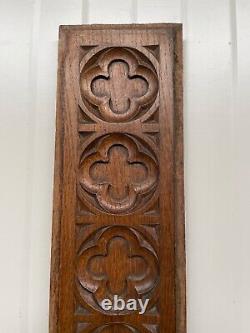 Antique Gothic Revival Carved Tracery panel in wood circa 1900