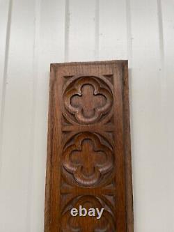 Antique Gothic Revival Carved Tracery panel in wood circa 1900