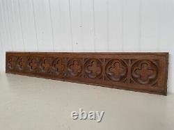 Antique Gothic Revival Carved Tracery panel in wood circa 1900