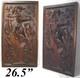 Antique Hand Carved Lg Walnut Wood Panel, Figural Woman's Bust, Italian, French