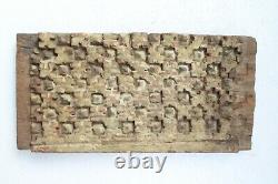 Antique Hand Carved Rare Wooden Floral Design Islamic Mughal Wall Panel NH3249