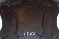 Antique Hand Carved Walnut Shield Panel 17, Victorian 1800s 19th Century Wood