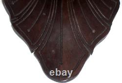 Antique Hand Carved Walnut Shield Panel 17, Victorian 1800s 19th Century Wood