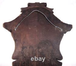 Antique Hand Carved Walnut Shield Panel 17, Victorian 1800s 19th Century Wood