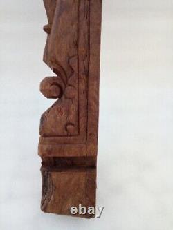 Antique Hand Carved Wood Bracket Old Floral Carving Wood Wall Panel