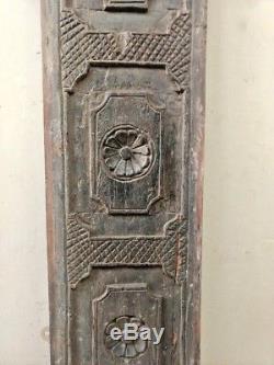 Antique Hand Floral Carved Wall Hanging Wooden Window Panel Home decor panel