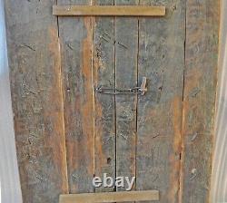 Antique Hard Teak Wood Big Size Door Panel Pair Original Old Hand Carved Painted