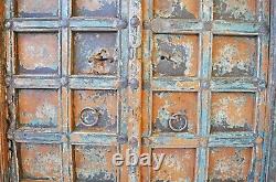 Antique Hard Teak Wood Big Size Door Panel With Frame Original Old Hand Carved