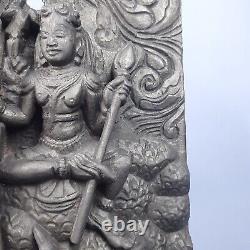 Antique High Relief Carved Wood A Hand Panel Sculpture India First'900