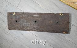 Antique Indian Ornate Carved Wood Wall Door Panel Plaque Peacock