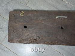 Antique Indian Ornate Carved Wood Wall Door Panel Plaque Peacock
