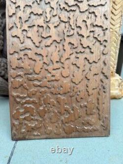 Antique Old Wooden Hand Carved Carved Beautiful Wall Hanging Panel