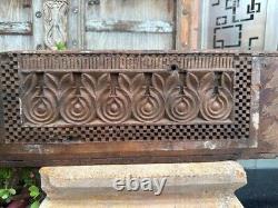 Antique Old Wooden Hand Carved Floral Carved Beautiful Wall Hanging Panel