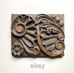 Antique Spanish Colonial Baroque Carved Wood Panel, Rustic Primitive Decor 12