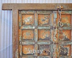 Antique Teak Wood Big Size Door Panel With Frame Original Old Hand Carved 3x6 ft