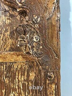 Antique Teak Wood Big Size Wall Décor Door Panel Original Old Carved 32x70 inch