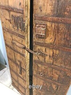 Antique Teak Wood Big Size Wall Décor Door Panel Original Old Carved 32x70 inch