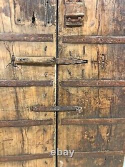 Antique Teak Wood Big Size Wall Décor Door Panel Original Old Carved 32x70 inch