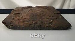 Antique Very Old Carved Wood Panel with Coat of Arms 56168