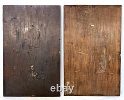 Antique Victorian Carved 16x11 Furniture or Cabinet Door Panel PAIR, Mascarons