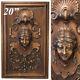 Antique Victorian Carved Wood 20.5 Furniture Or Cabinet Panel, Plaque, Figural