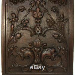 Antique Victorian Carved Wood 3pc 25 & 22 Cabinet Panel Set, Neo-Renaissance