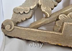 Antique Victorian Carved Wood Architectural Panel- Flower Basket Garden Hoe 28