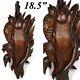 Antique Victorian To Edwardian Era Black Forest Style Carved 18.5 Plaque, Fish