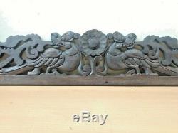Antique Wall Hanging Wooden Panel Hand Carved Dragon Gargoyle Estate Home decor
