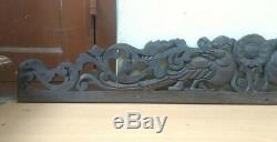 Antique Wall Hanging Wooden Panel Hand Carved Dragon Gargoyle Vintage Home decor