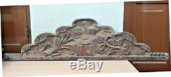 Antique Wall Hanging Wooden Panel Vintage Church Hand Carved Home decor panel