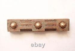 Antique Wall Panel Lintel Mandala Floral Carving Indian Architecture Wooden Beam