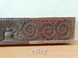 Antique Wall Panel Wooden Floral Hand carved Door panel Estate Home Decor Rare