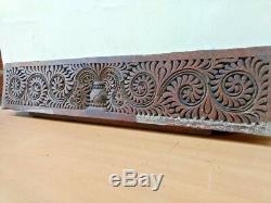 Antique Wall Panel Wooden Hand Floral Carved panel Home Decor Estate Door Rare