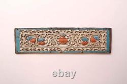 Antique Wall Panel Wooden Vintage Carving Horizontal Lintel Door Top Wall Decor