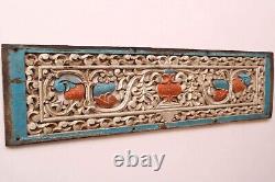 Antique Wall Panel Wooden Vintage Carving Horizontal Lintel Door Top Wall Decor
