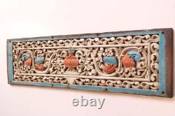 Antique Wall Panel Wooden Vintage Carving Horizontal Lintel Door Top Wall Decor