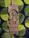 Antique Wood Carved Buddha Panel Art Ornate