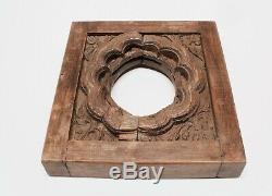 Antique Wood Carved Panel Window Frame