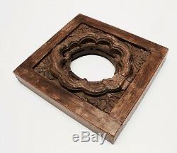 Antique Wood Carved Panel Window Frame