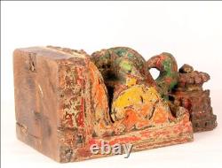 Antique Wooden Miniature Carved Decorative Wall Hanging / Tableware Panel India