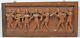 Antique Wooden Musicians Procession Decorative Carving Panel Original Old