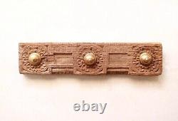 Antique Wooden Panel Lintel Beam Mandala Carving Vintage Home Temple Wall Decor