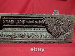 Antique Wooden Wall Panel Ancient Floral Carved Vintage Home Decor Door Top Beam