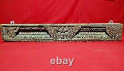 Antique Wooden Wall Panel Ancient Floral Yali Carved Home Decor Door Top Beam